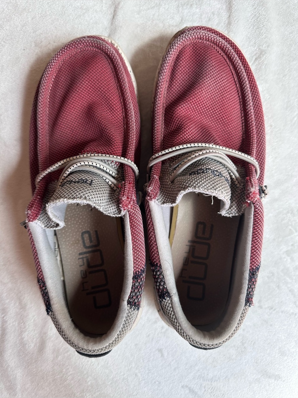 Clarks Men's Slip-On Loafers in Deep Red